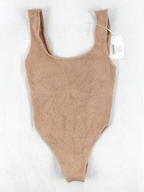 Lavarice Sara One-Piece Swimsuit In Nude With Back Cutout Women's One Size - NWT